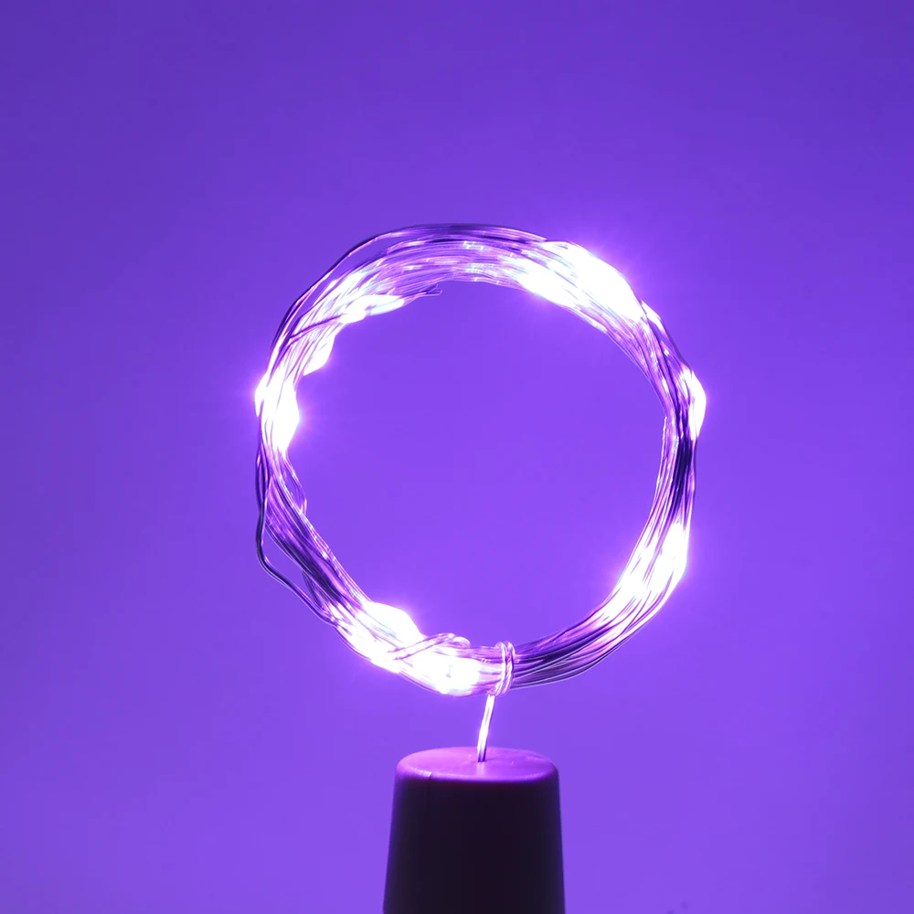 Пластиковая Пробка для винной бутылки 1 м/2 м с медной проволокой светодиодная