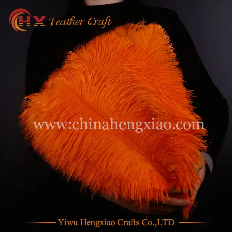 Оптовая продажа жесткий стержень 10 шт./лот натуральные оранжевые страусиные