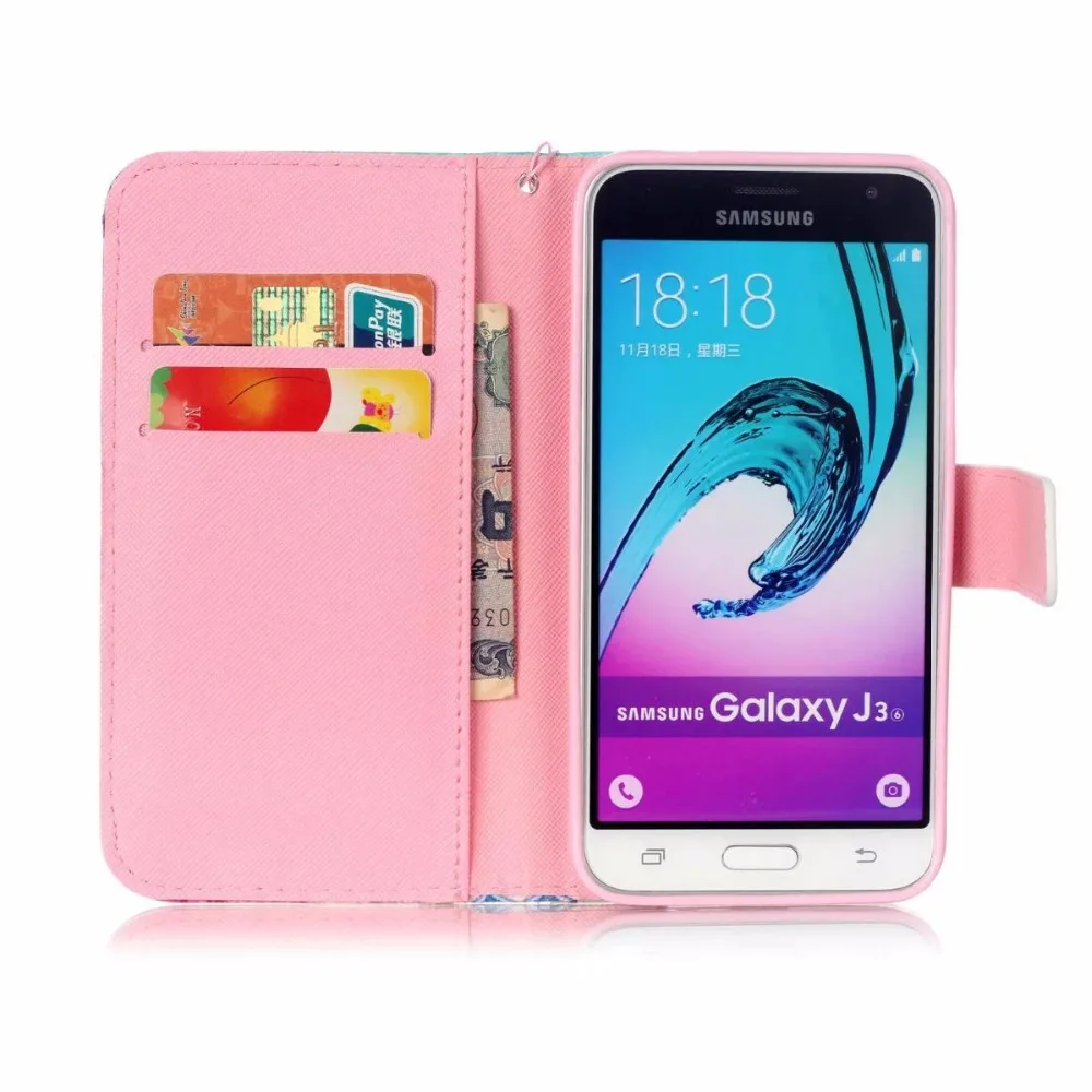 Для Samsung J3 2016 чехол из искусственной кожи флип Galaxy J5 для A3 A5 J7 Etui Fundas|Чехлы-книжки| |