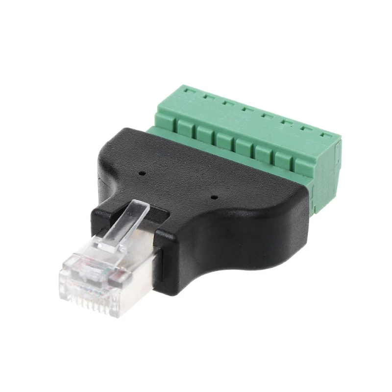 RG45 8P8C Pin Metal Cable Modular Plugs Screw Binding Post Terminals Adapter | Обустройство дома
