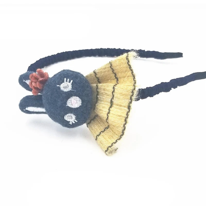Cute cartoon rabbit headbands hairband girls handmade cloth wool hair hoop children kawaii flower skirt accessories | Детская одежда и