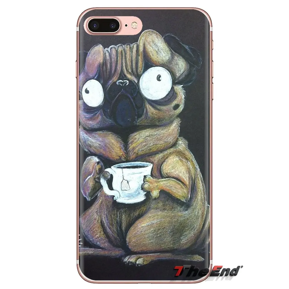 pug life For iPod Touch Apple iPhone 4 4S 5 5S SE 5C 6 6S 7 8 X XR XS Plus MAX Soft Transparent Cases Covers |