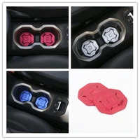 2 pcs newest car water bottle drink cup mat pad bottom plate trim aluminum decoration for jeep renegade free shipping