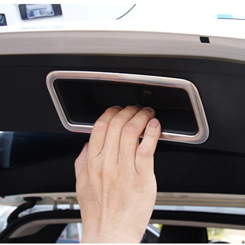 

Fit For Qashqai j11 2014 2015 2016 Accessories Tail Trunk Door Handle Cover Sticker Brushed Silver car styling