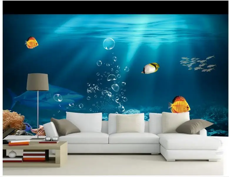 Пользовательские фото обои для стен 3 d настенные фрески глубокая морская Акула
