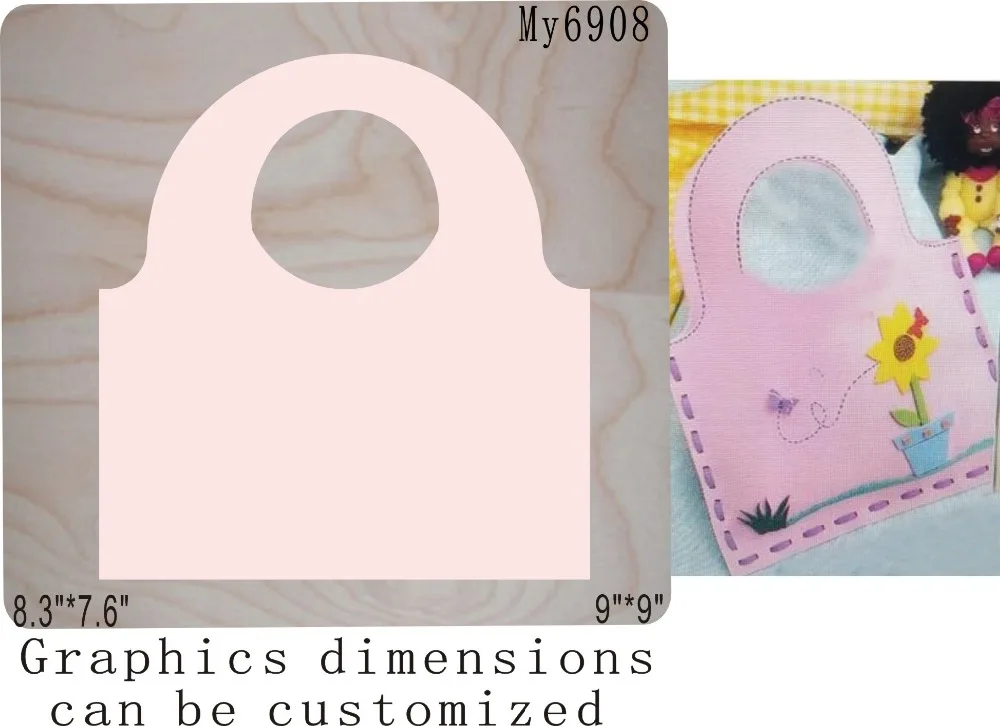 Розовый мешок высечки и деревянные штампы подходят/Scrabooking | Дом сад