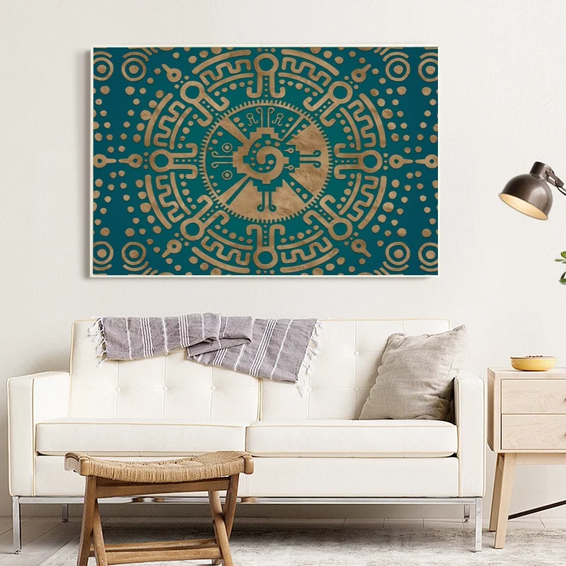 Hunab Ku Mayan Symbol Modern Home Decor Canvas Painting Art Print Wall Picture | Дом и сад