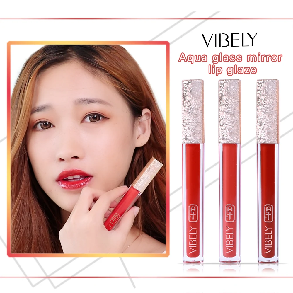 VIBELY brand New Mirror Lip Glaze Liquid Lipstick Lipgloss Long Lasting Smooth Moisturizing Gloss Tint Red | Красота и здоровье