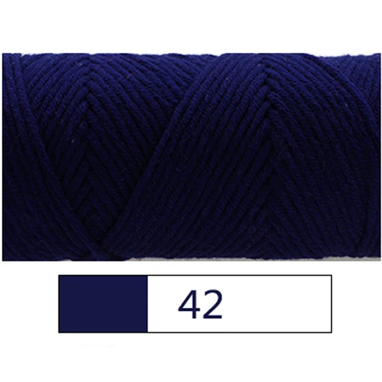 NO 42 Colour 3 шт./лот смешанные цвета детские хлопчатобумажная пряжа натуральная мягкая молочная толстая пряжа для вязание крючком из шерсти вплетать в пряжу нить ручной работы - Цвет: NO 42 Colour