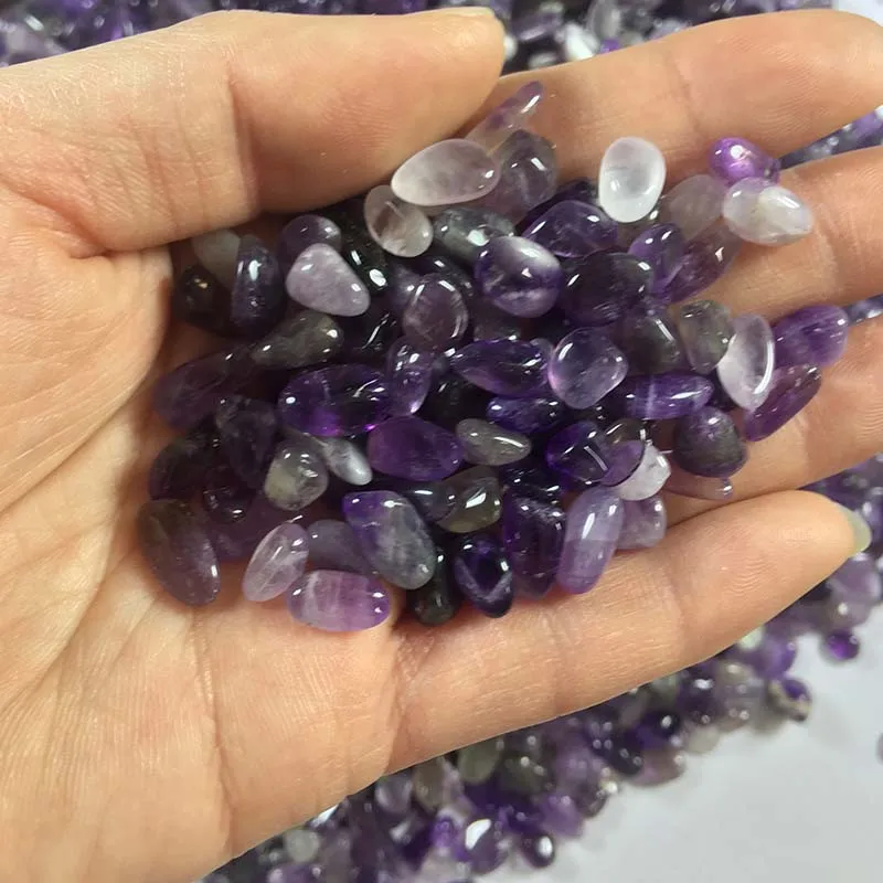 

MJP Wholesale natural amethyst quartz tumbled purple healing crystal gravel for home decoration