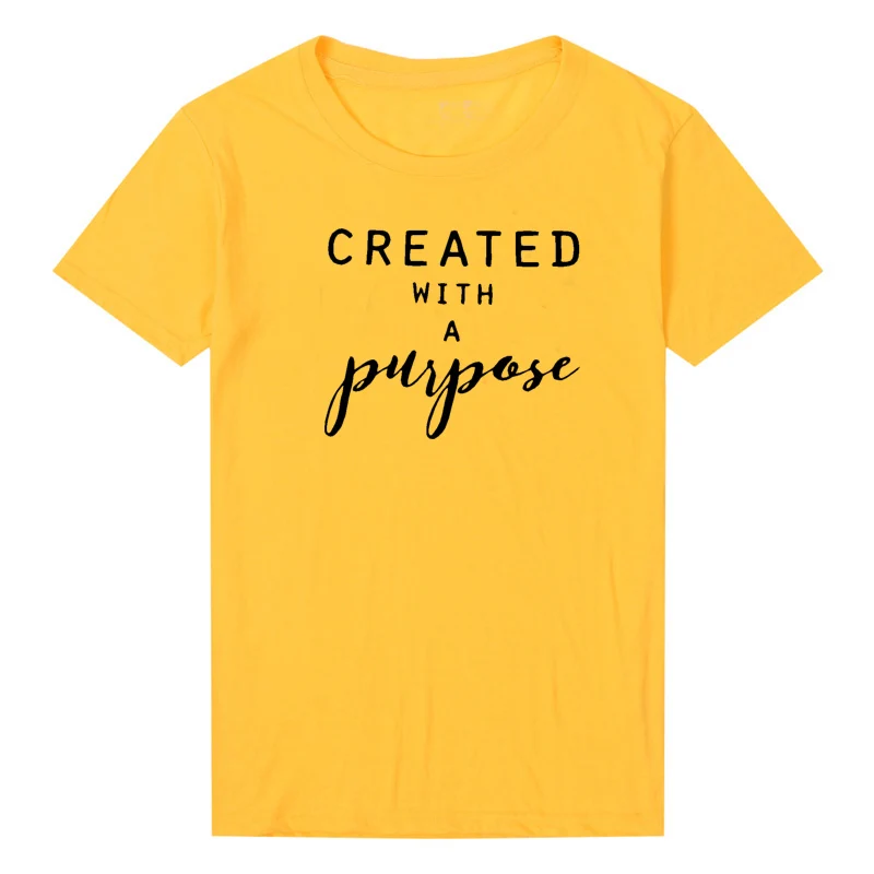 Создан с Purpose Letters для женщин футболка рубашка с религиозным рисунком женщина футболка "Вера" короткий рукав повседневные хлопковые топы плюс размеры футболки