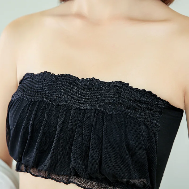 Кружевной многослойный сетчатый бюстгальтер завернутый в грудь с открытыми