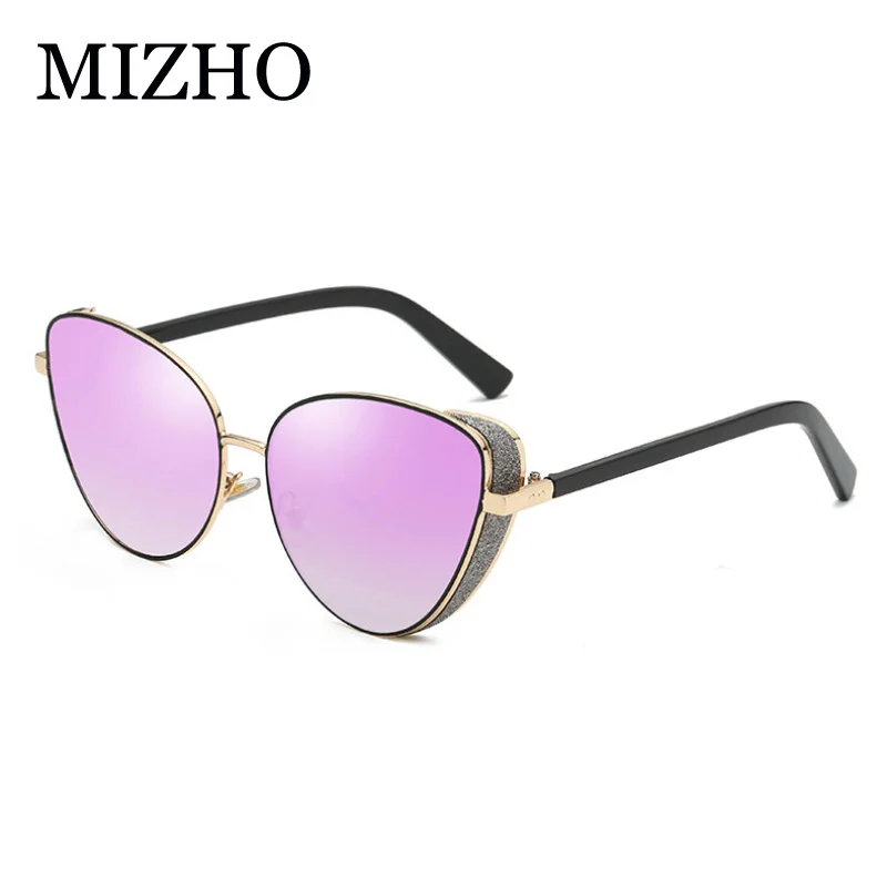 

MIZHO Pink New Fashion Cat Eye Sunglasses Women Brand Designer Vintage Color Blind Gradient Ladies Sun Glasses Clear Shades UVA
