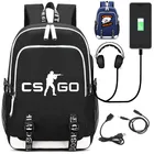 Рюкзак CS CSGO Dab Monste с USB-портом и замком, Подарочная дорожная сумка для ноутбука для подростков, школьников и студентов