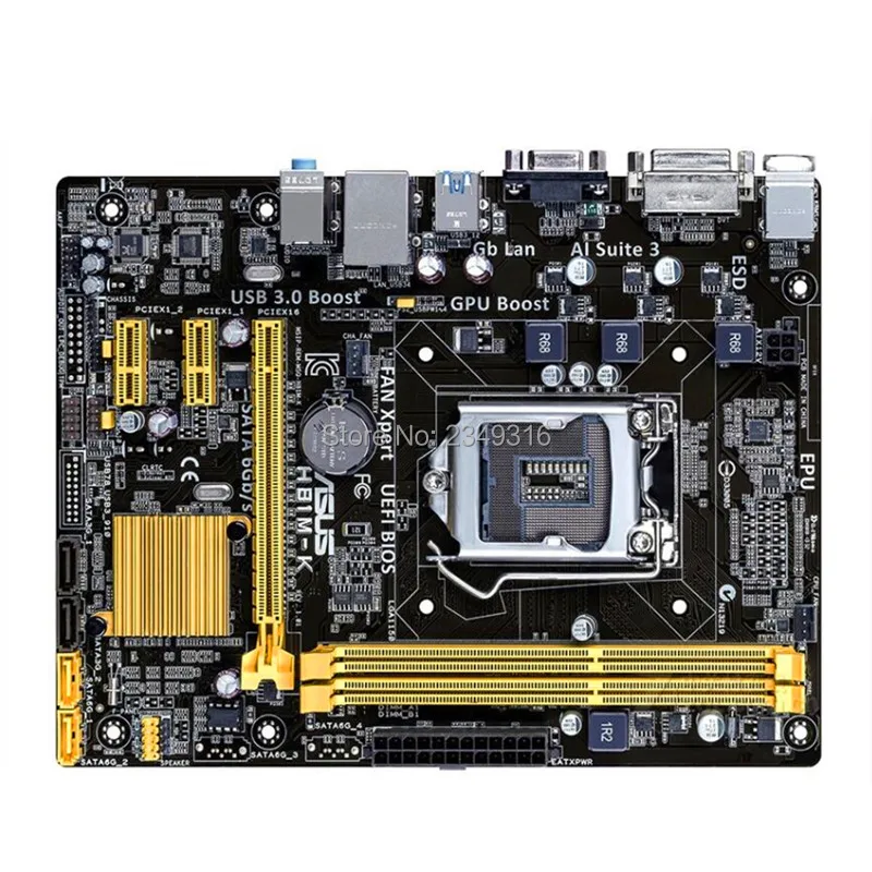 Для ASUS H81M-K оригинальная материнская плата с разъемом LGA 1150 DDR3 H81 SATA3 USB3.0 настольная материнская плата