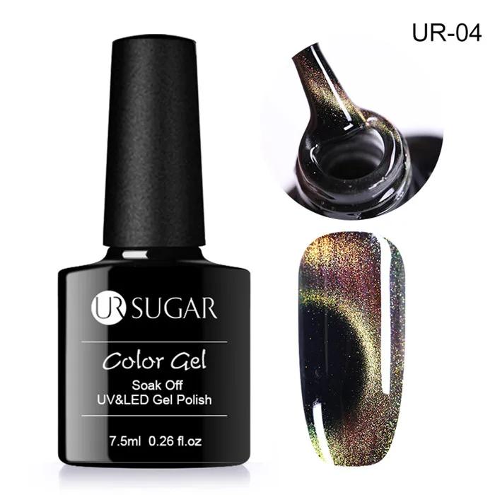 Cat Eye4 Ur Sugar 7,5 мл глаз хамелеона кота гель лак для ногтей замочить от УФ светодиодный 3D магнитный гель лак лазерный градиентный эффект лак для ногтей - Цвет: Cat Eye4