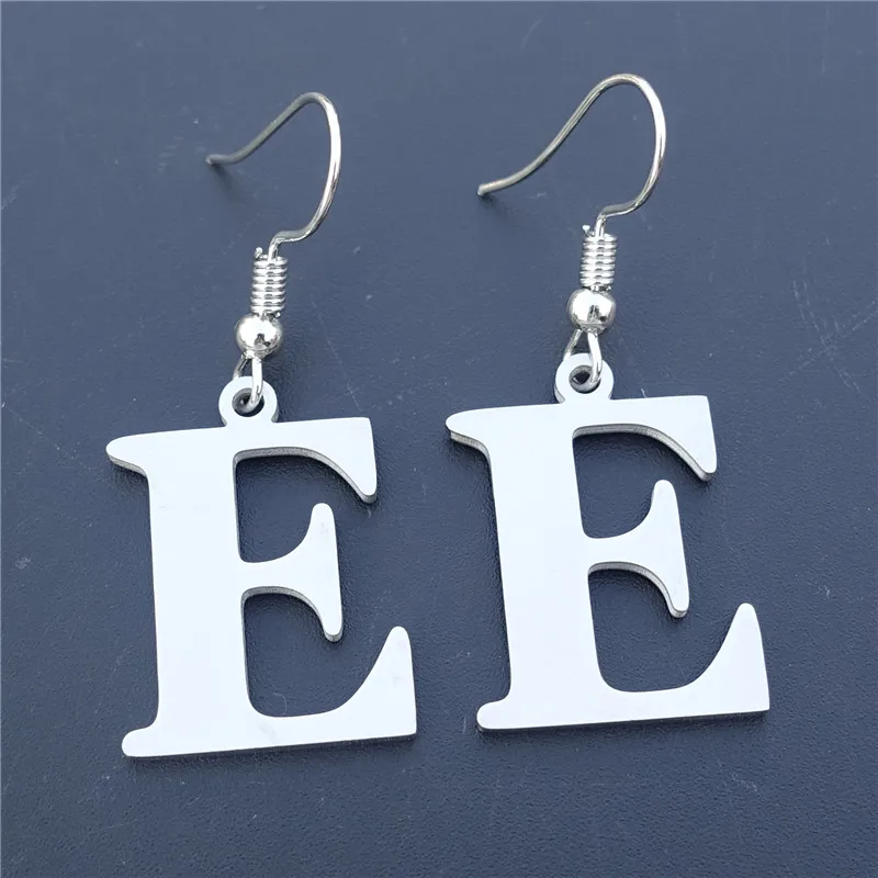 Женские серьги из нержавеющей стали с буквами алфавита | Украшения и аксессуары