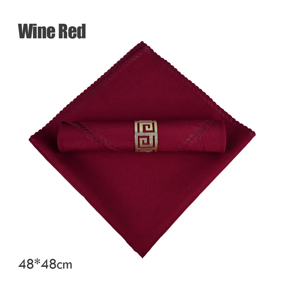 6 шт./лот Бургундия/белый полиэстер скатерть для отеля Украшение банкета и