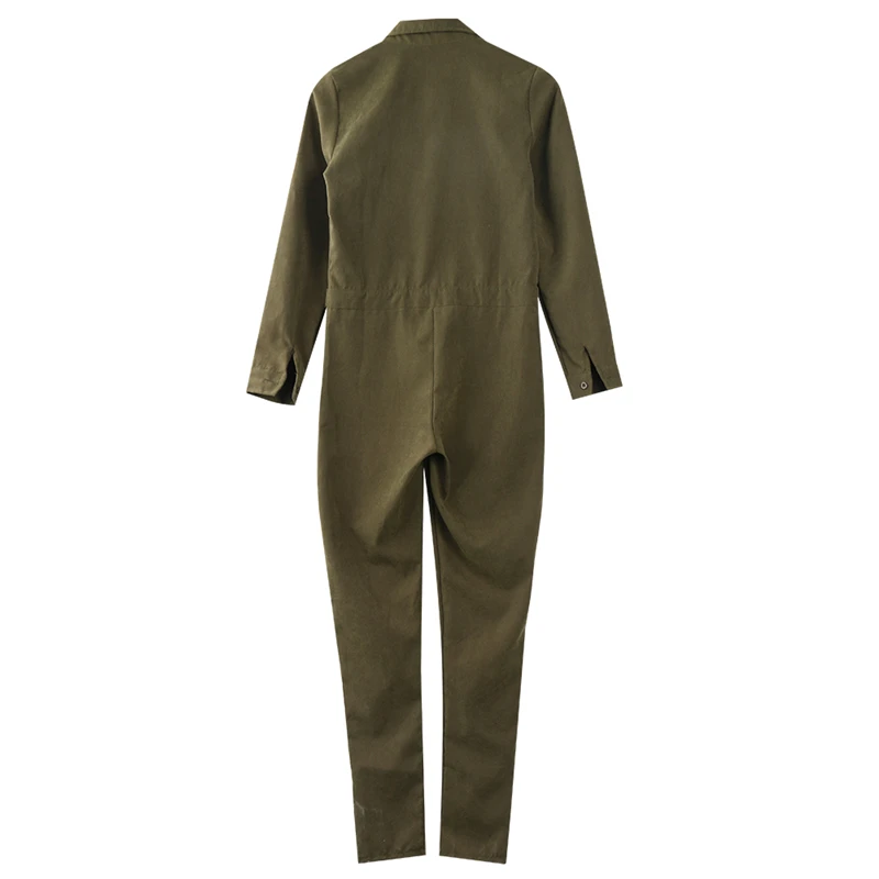 Женский Облегающий комбинезон с карманами повседневный длинный боди трико