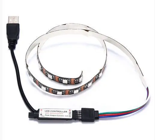 Водонепроницаемый светодиодный светильник 5 В USB RGB ТВ Настольный ПК экран