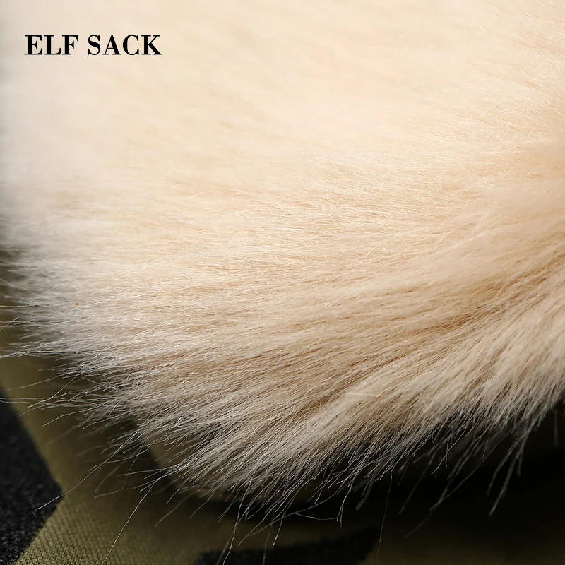 ELFSACK New Woman Coat Casual Letter Zipper Patchwork Women Jackets Streetwear Femme Padded For Winter Wearing | Женская одежда