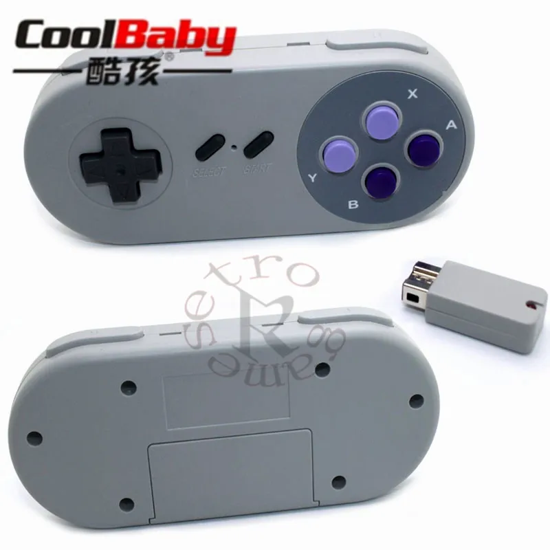 2 шт./лот беспроводной контроллер для Super Nes Mnini Classic Edition фиолетовая кнопка 4G