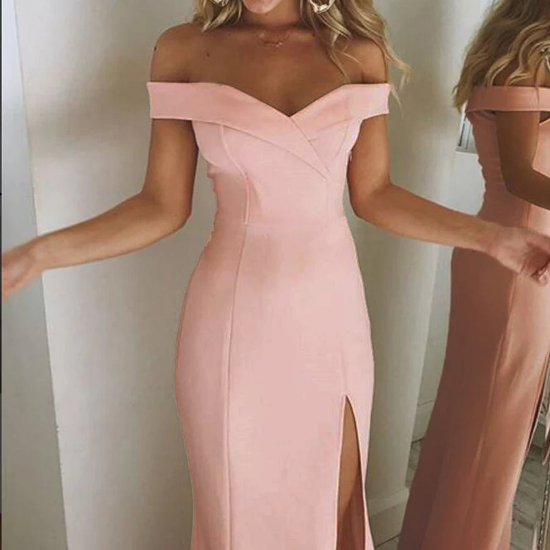 2020 осеннее длинное платье импортные товары взрывы простое женское без бретелек