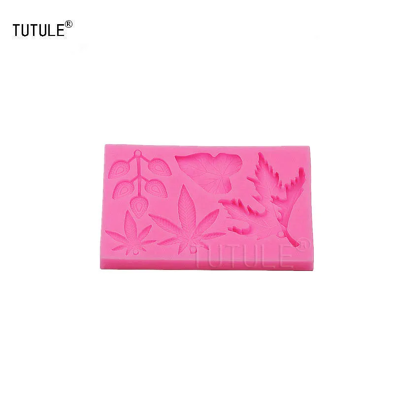 Гаджеты набор из листьев разных размеров силиконовая форма для помадки шоколада
