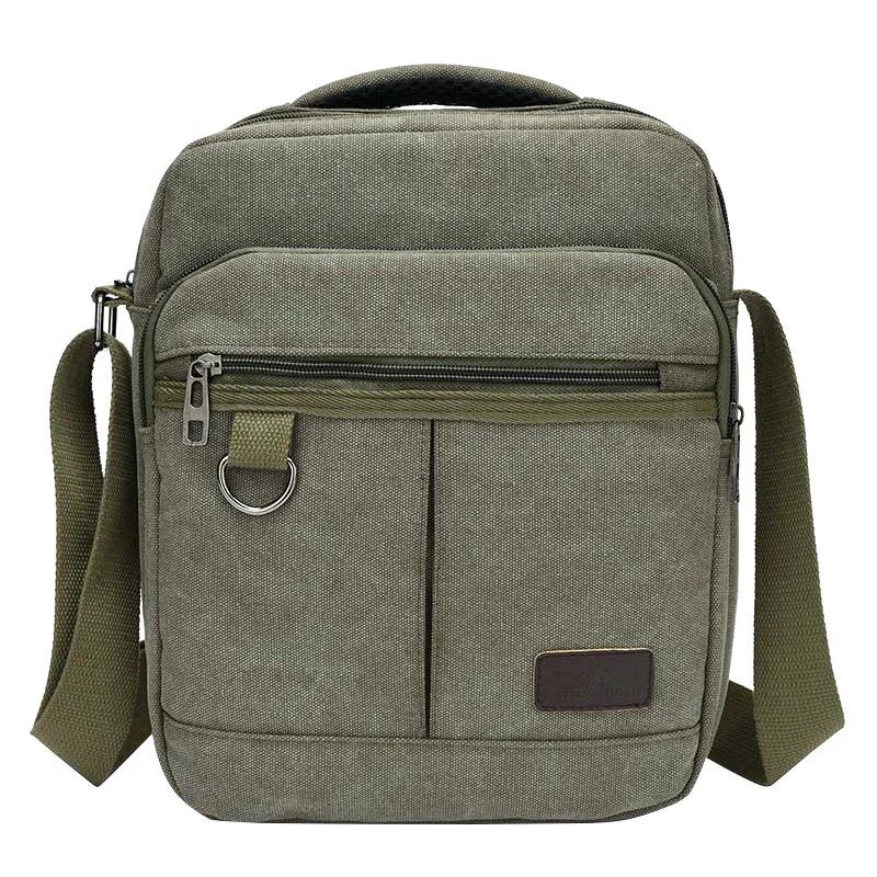 Модные однотонные холщовые повседневные мужские сумки на молнии дизайнерские