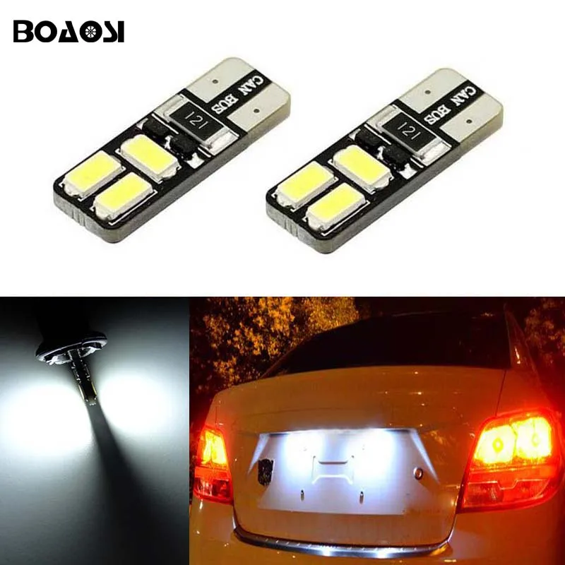 Светодиодсветодиодный автомобильные лампы BOAOSI 2x T10 W5W Canbus t10 лампа для гнезда