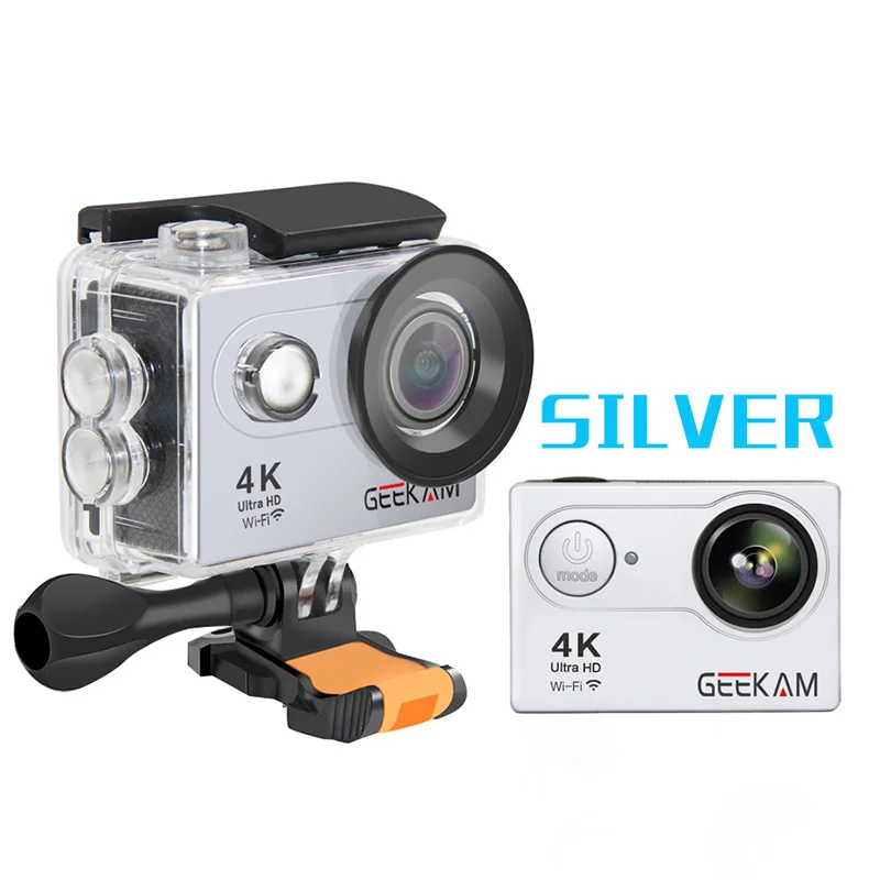 GK-S9 Silver GEEKAM S9R/S9 Экшн-камера Ultra HD 4 K/10fps WiFi 2," Подводный Водонепроницаемый шлем видеокамера s Спортивная камера - Цвет: GK-S9 Silver