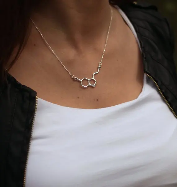 10 шт. формула гормона молекула серотонина ожерелье наука молекулы химия