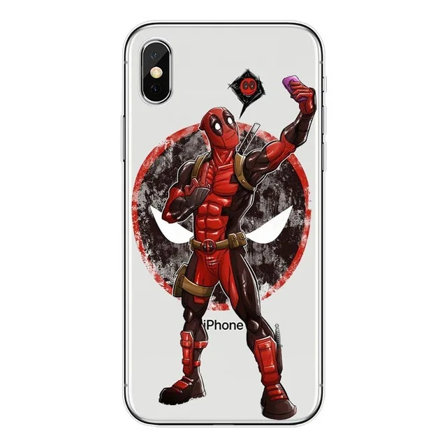 TPU SOFT Deadpool Дэдпул Харли Квинн Чехлы Marvel Мягкий Силиконовый ТПУ Прозрачный чехол для телефона для iPhone 8 7 6 6S Plus 5 5S SE X XS MAX XR Coque Shell - Цвет: TPU SOFT Deadpool