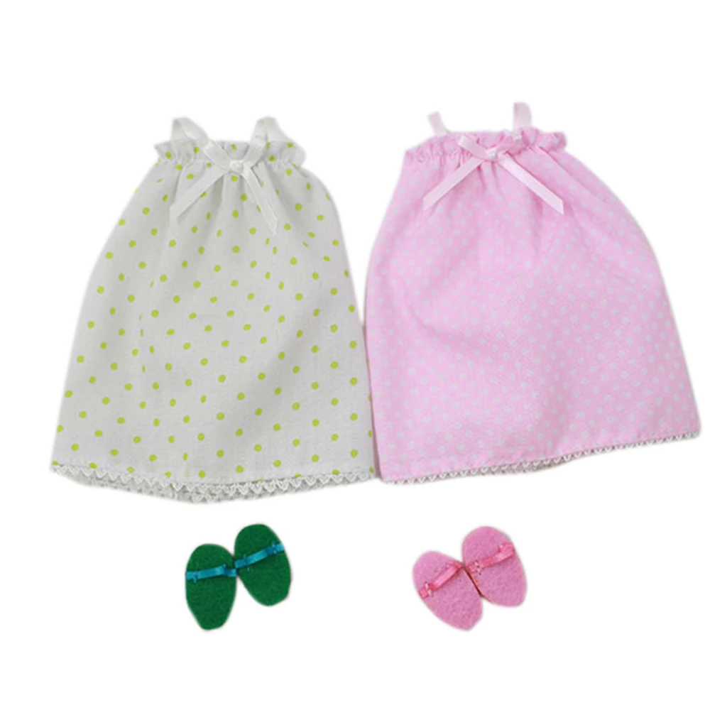 

DBS blyth doll clothes Spring loaded,Simple pink dress, slippers for1/6 30cm doll,icy doll,joint blyth