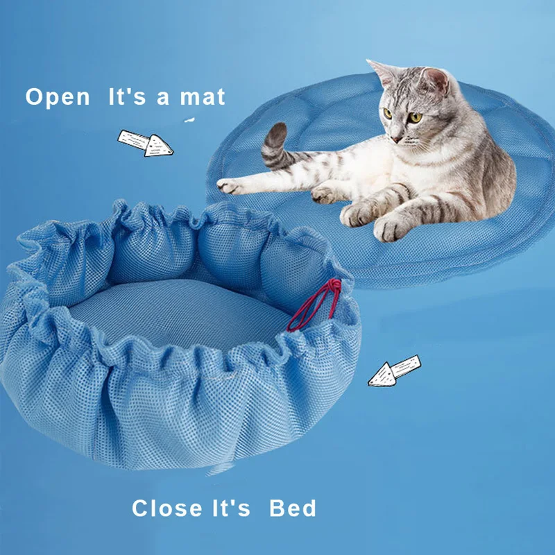 Горячая сетка дышащие милые кровати для собак маленьких деформируемая подушка