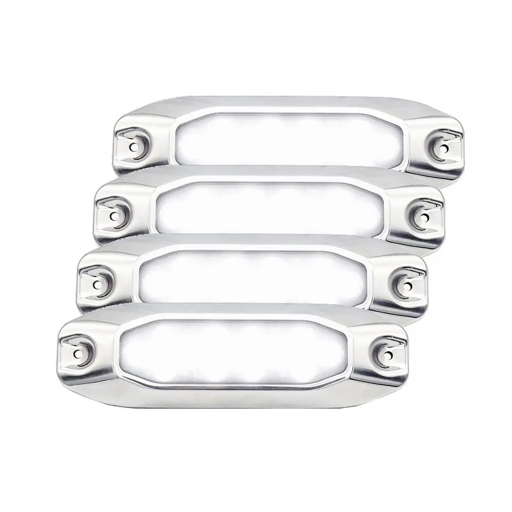 Супер тонкий белый светодиодный морской док станция 4 шт. 7 дюймов подводный