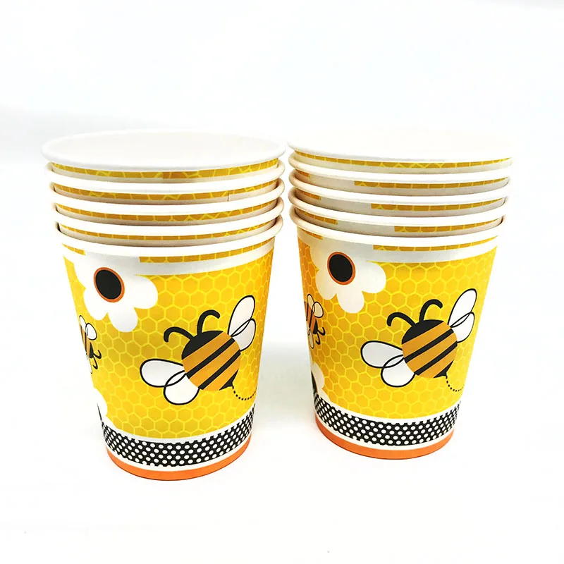 60 шт бабочка пчела тема одноразовая посуда набор одноразовые тарелки салфетки