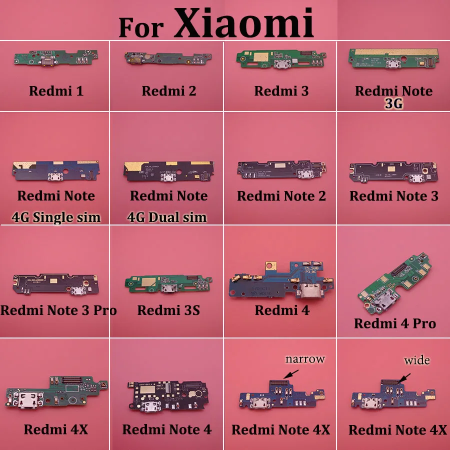 Для redmi 1 2 3 4 note 4g 3s 2 3 4 Pro 4X порт зарядки Micro USB док-станция гибкий кабель с микрофоном