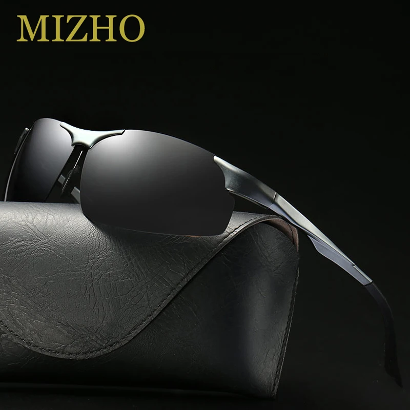 MIZHO 2019 высококачественные алюминиевые желтые солнцезащитные очки мужские
