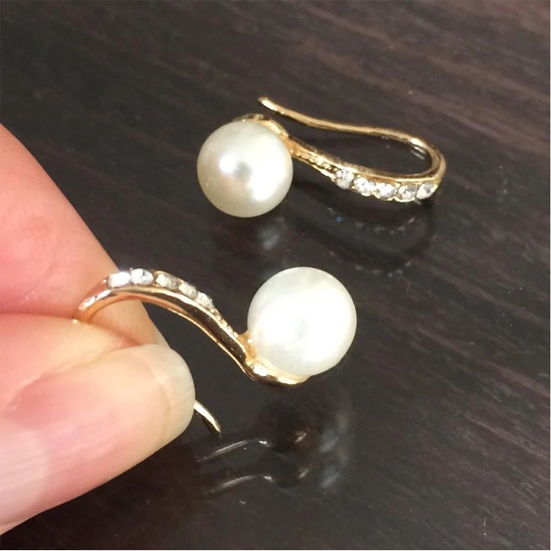 Серьги-гвоздики золотого цвета для женщин Модная бижутерия эффектные свадебные