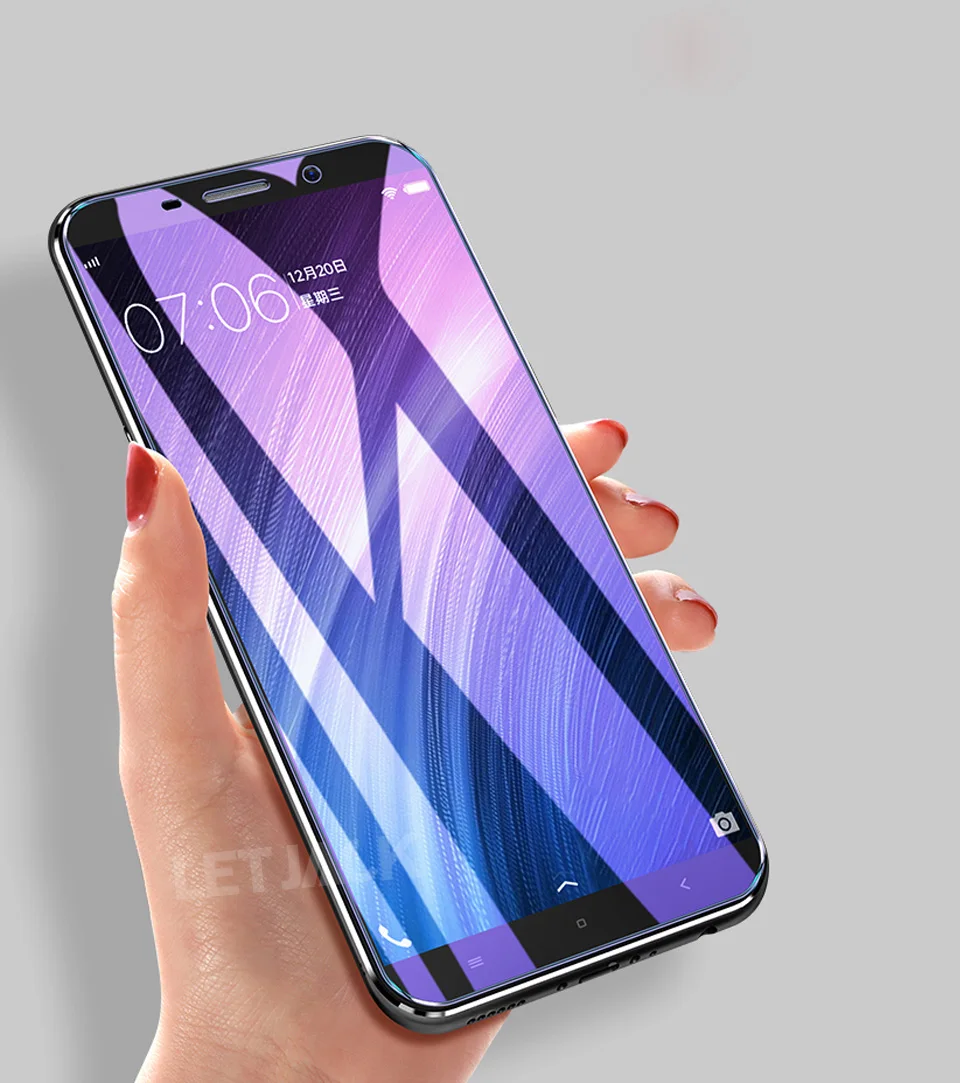 Закаленное стекло с защитой от синего излучения для Xiaomi 8 SE, 6X, противоударный протектор экрана для Redmi 6, 6A, 5, S2, Note 5, защитная пленка