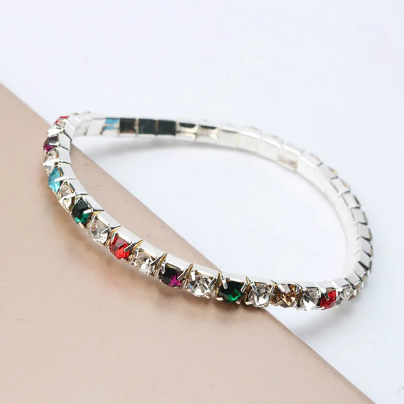 1 шт. богемный Красочный Эластичный браслет со стразами для женщин горный