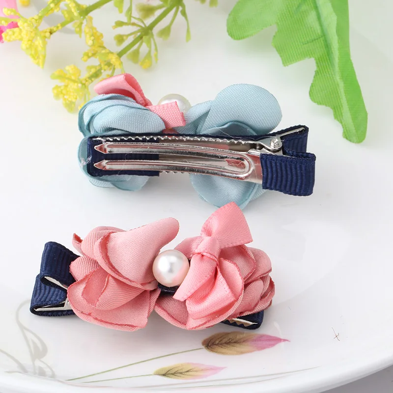 M MISM/модные милые заколки для волос с бантиком детские тканевые аксессуары
