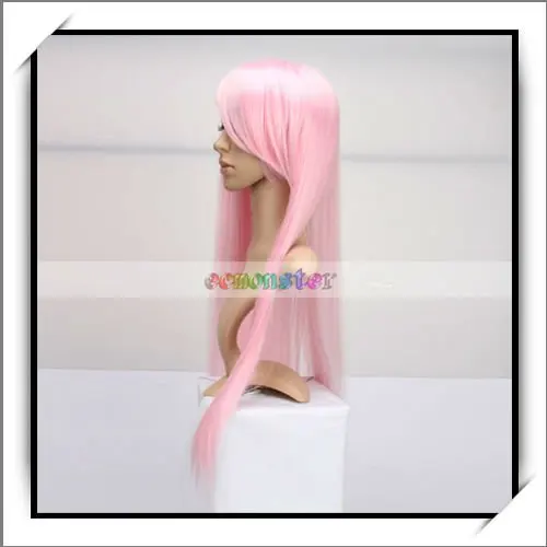 Free Shipping Fashion Long Pink Straight Cosplay Hair Wig Brand new and high quality H00047 |
