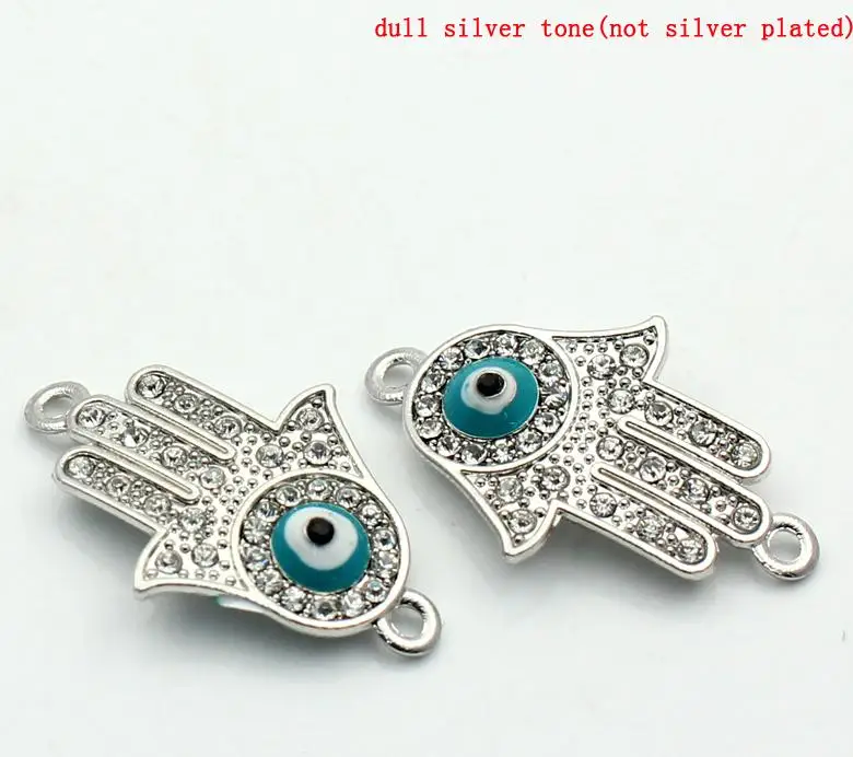 DoreenBeads Φ фурнитура для ручной работы серебряного цвета eyeстразы White Стразы 3 6 см x 22