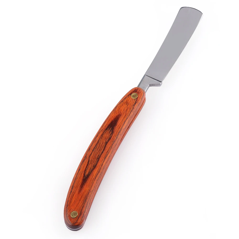 B-wooden handle 1 шт., Хит, Золотой доллар 66, классическое бритье, прямое лезвие ручное, Парикмахерская бритва, складной нож, Мужская бритва из нержавеющей стали - Цвет: B-wooden handle