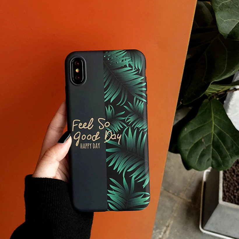 LOVECOM Retro Banana Leaf Splice Phone Case For iPhone 11 Pro Max XR XS Max 6 6S 7 8 Plus X Soft IMD Full Body Phone Back Cover