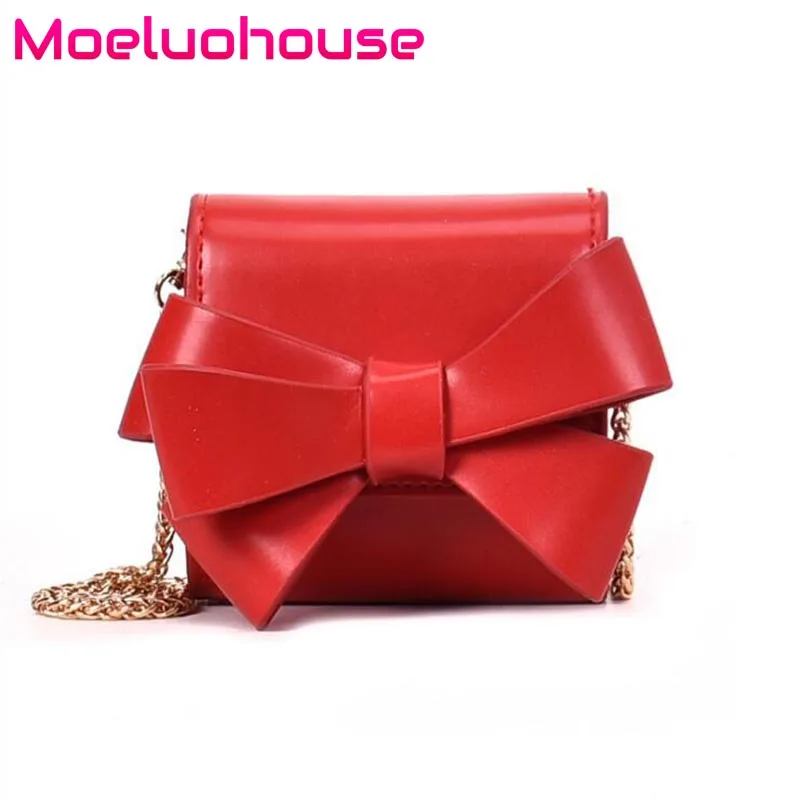 Moeluohouse милая сумка для женщин crossbody лук девушка цепи Hasp клапаном раза корейский