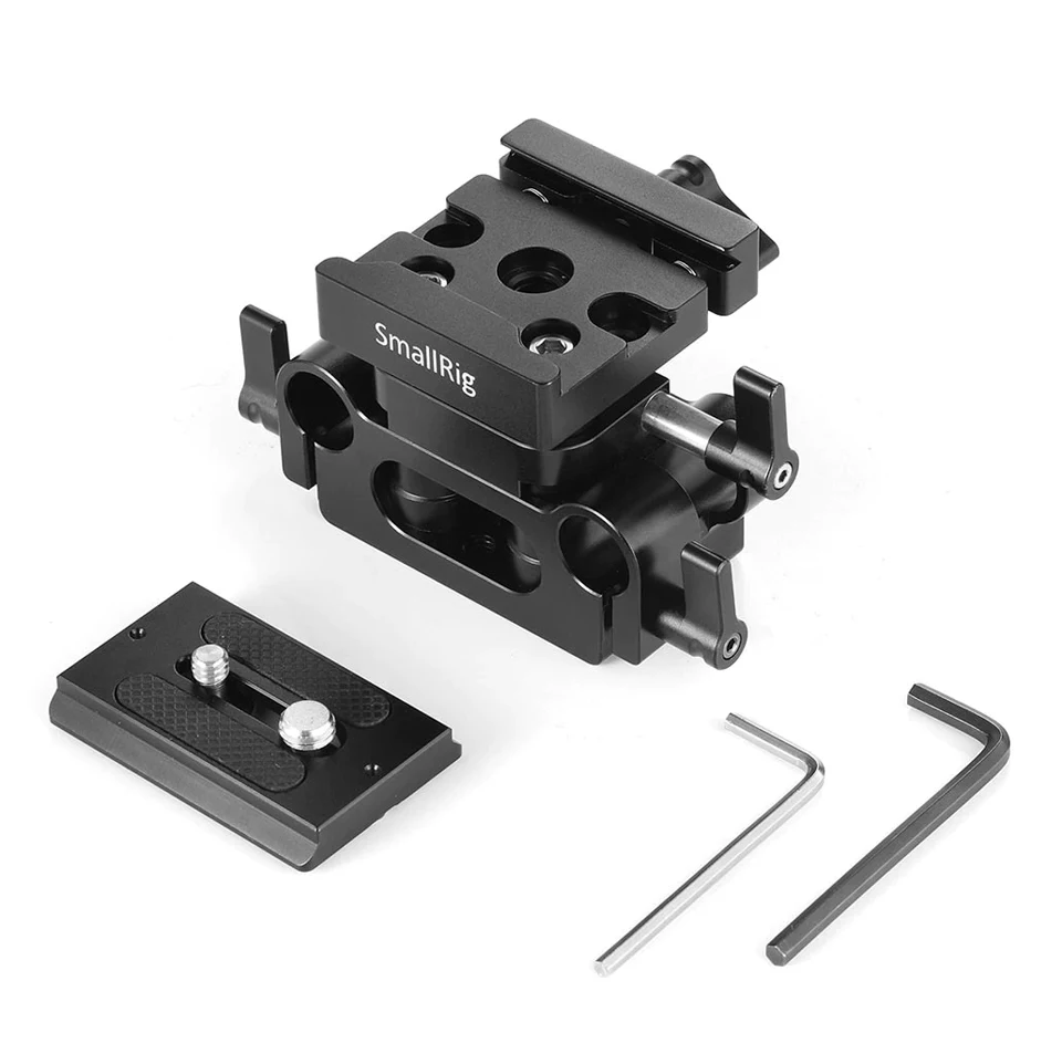 SmallRig DSLR камера пластина зажим Кронштейн Универсальный 15 мм рельсовая система поддержки с быстроразъемной Arca пластина высокая Регулируемая 2272