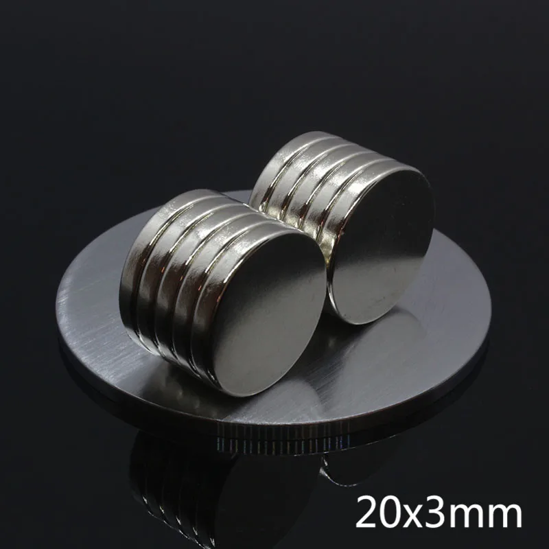 Сильный Мощный Неодимовый магнит 20x3 мм редкоземельный маленький сильный Круглый